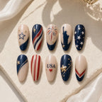 USA Stars and Stripes Patriotic Press On Nails — image 2