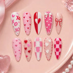 XOXO Heart & Bow 3D Valentine Press On Nails — image 2
